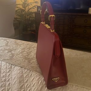Red Vintage Prada Purse (like new)